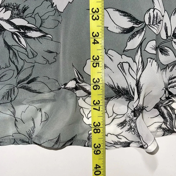 Maurices NWOT Light Green & White Floral Print Belted Midi Dress Medium Women’s - Picture 10 of 13